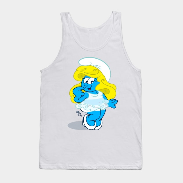 true blue Tank Top by Toni Tees